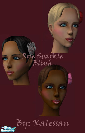 Sims 2 — Rose Sparkle Blush by ladykalessan — Pretty pink blush looks great on everyone!
