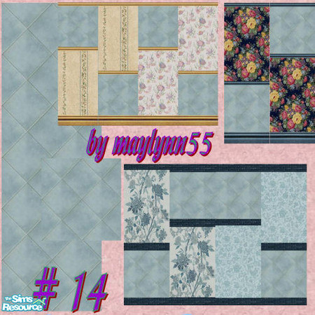 Sims 2 — Stone Diamonds - Wall Set 14 by maylynn55 — Made by maylynn55 **TSRAA Member**