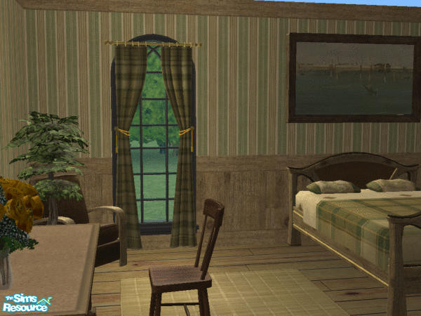 Sims 2 — For the Men - Curtain by wimpy1968 — Plaid curtains to match the plaid bedding. Recolor of Maxis' Velvet