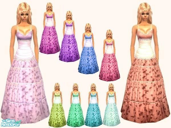 Sims 2 — adult ruffle1 formal dresses by juttaponath — Do not reupload or edit and upload. Thank you.