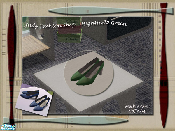Sims 2 — Judy Fashion Shop - HighHeel2 Green by judyhugsnoopy — Recolor of "NoFrills Modern Fashion Shop" Hope