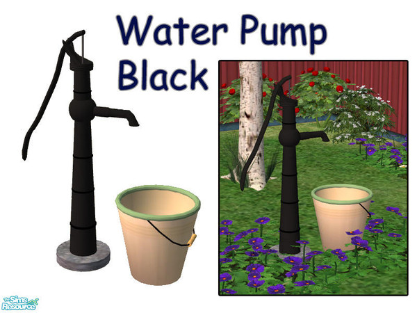 Sims 2 — Water Pump Black by solfal — You need to download the uppdated wersion of the mesh file for these to work. I
