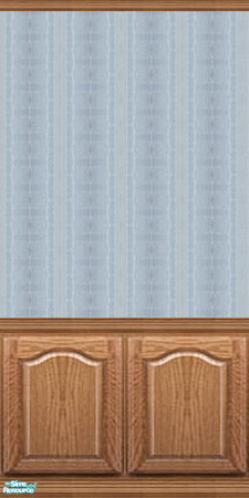 Sims 2 — Subtle Stripes2 by gatomurphy — Original paper with oak wainscoting. Also see matching wallpaper with oak trim.