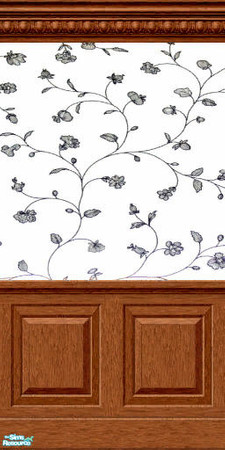 Sims 2 — Blue Flower Dream in Wood 4 by PatPB — So white, so blue, so fresh!!! Please rate!