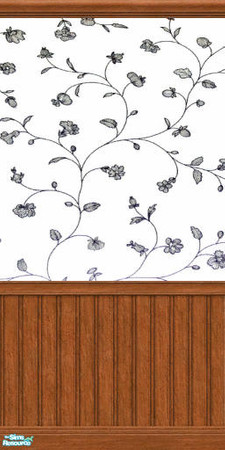 Sims 2 — Blue Flower Dream in Wood 2 by PatPB — So white, so blue, so fresh!!! Please rate!