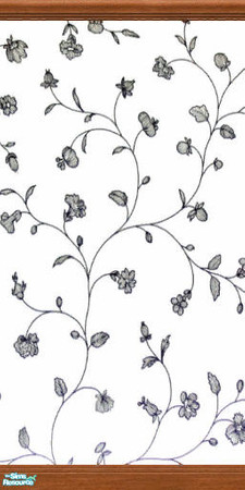 Sims 2 — Blue Flower Dream in Wood by PatPB — So white, so blue, so fresh!!! Please rate!