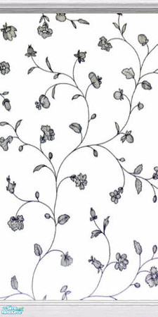 Sims 2 — Blue Flower Dream in White Wood  by PatPB — So white, so blue, so fresh!!! Please rate!