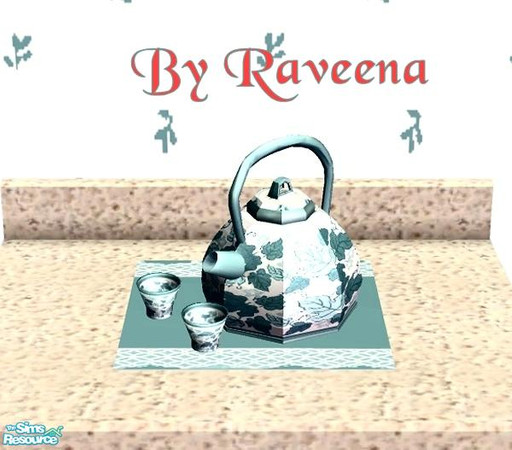 Sims 2 — Blue Ivy Kitchen - Teapot by Raveena — Part of the Blue Ivy Kitchen. You need Cashcraft's mesh for this object