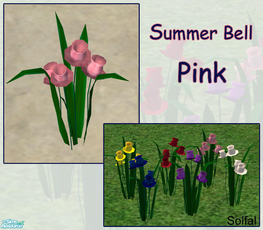 Sims 2 — Summer Bell Pink by solfal — Lovely flower for your garden. Interact with other objects. Mix them with my other