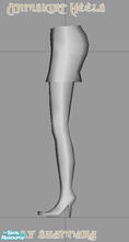 Sims 2 — Camouflage Miniskirt with Heels - Mesh by Shannara_Simfashion — Mesh File