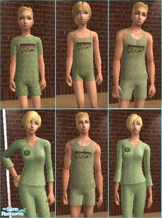 Sims 2 — TMNT Pajamas Set by Simstas — Set of pajamas for kids, teens, and adults of all genders featuring the new