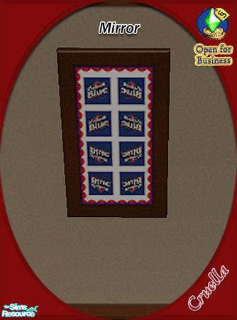 Sims 2 — am_Pubsign06 by Cruella — Mirror with inspired beverage label. I made these items as requested by my daughter,