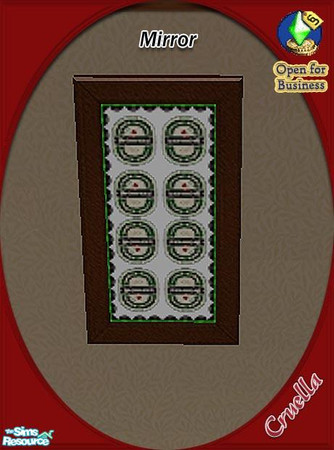 Sims 2 — am_Pubsign04 by Cruella — Mirror with inspired beverage label. I made these items as requested by my daughter,