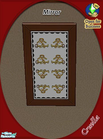 Sims 2 — am_Pubsign03 by Cruella — Mirror with inspired beverage label. I made these items as requested by my daughter,