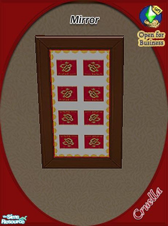 Sims 2 — am_Pubsign02 by Cruella — Mirror with inspired beverage label. I made these items as requested by my daughter,