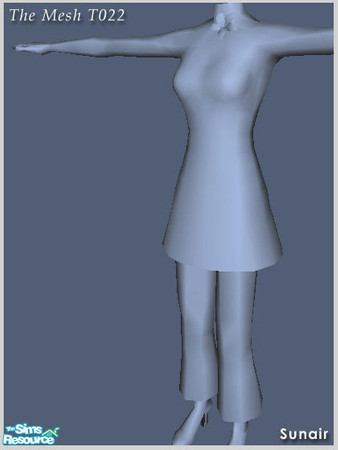 Sims 2 — Sunair Fashion T022 by Sunair — The MESH file of Sunair Fashion T022.