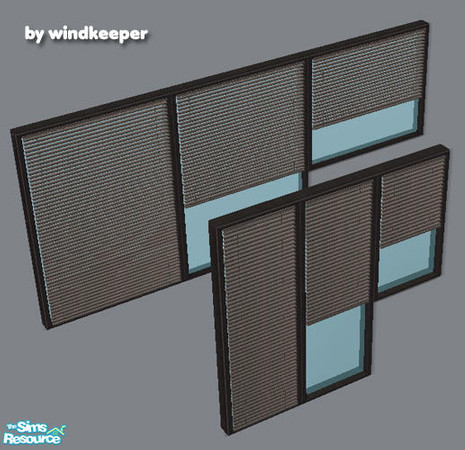 Sims 2 — HM blinds recolor - black by Windkeeper — Will work for all custom blinds included in this set. Matches Maxis