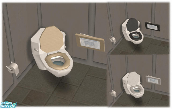 Sims 2 — Pentago Bahtroom - Corner Toilet by Bitzybus — Part of Pentago Bathroom set. Polygons: 1011 Vertices: 1054