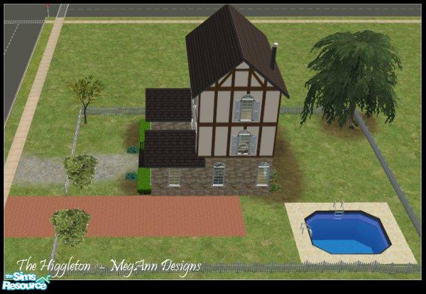 Sims 2 — The Higgleton  by bubbleykitten — 3 bedroom tudor. 