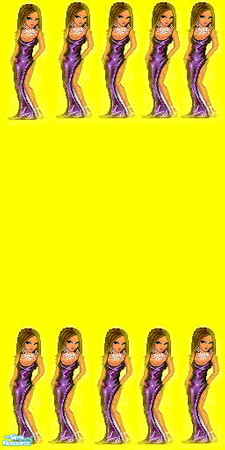 Sims 2 — Dollz on Yellow Painted Wall 5 of 5 by TJA — Wall 5 of 5 TSRAA Created by TJA