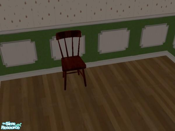 Sims 2 — Country Green Apple Kitchen - Individual by sbanana210 — Dark Cheery Dinning Chair