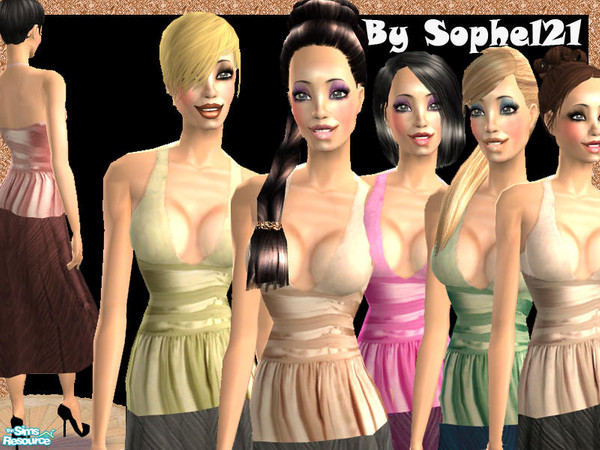 Sims 2 — SO_Collection_018 by Sophel21 — 6 new fashion outfits with highheals. Based on the great mesh from Grizzelda!