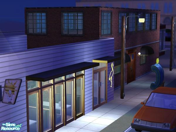 Sims 2 — Smitty's Bar & Grill by h3psibah — Two old buildings in the warehouse district yesterday = one cheap bar and