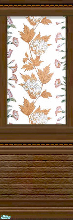 Sims 2 — Lift Tile and Brick Walls - 20 by Lorah — blue-grey, maroon, teal, beige and peach paint with matching