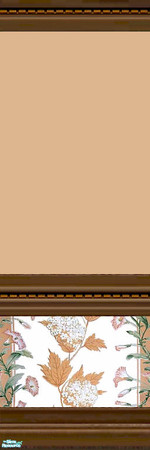 Sims 2 — Lift Tile and Brick Walls - 15 by Lorah — blue-grey, maroon, teal, beige and peach paint with matching