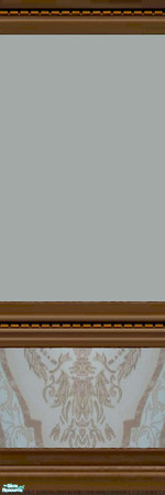 Sims 2 — Lift Tile and Brick Walls - 11 by Lorah — blue-grey, maroon, teal, beige and peach paint with matching