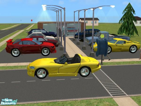 Sims 2 — White's Auto Sales by SimTim420 — Little car lot, but don't let the size fool ya. This is a cash cow. Sorry, but