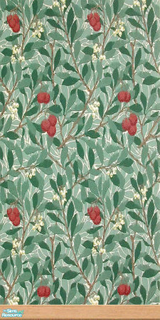 Sims 2 — Art Nouveau Leaves by Shakeshaft — Part of a collection of various Victorian wallpapers and panelling. ** TSRAA