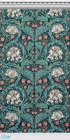 Sims 2 — Victorian African Marigold by Shakeshaft — Part of a collection of various Victorian wallpapers and panelling.