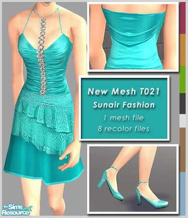 Sims 2 — Sunair Fashion Set 021 by Sunair — 1 mesh 8 recolors.