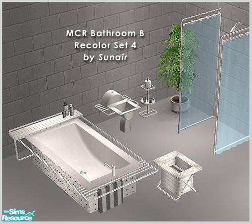Sims 2 — MCR Bathroom B - Recolor set 4 by Sunair — MCR Bathroom B - Recolor set 4 (silver)