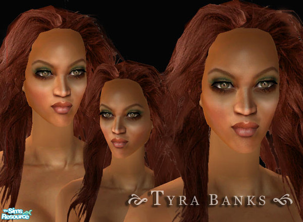 Sims 2 — Tyra Banks by ChazDesigns — [Click Image for a detailed version] The beautiful, hazel eyed Victoria's Secret