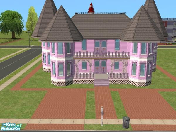 Sims 2 — Pretty Victorian by c_literati — Roomy Victorian ready for decorating, with two driveways.
