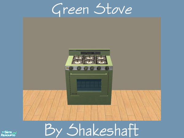 Sims 2 — Green Stove  by Shakeshaft — Part of a set of 5 recolours of the expensive stove. ** TSRAA **