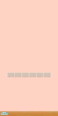 Sims 2 — Apricot Plain Wall with Sink Tiles by kkffoo — With medium colour wooden skirting. Co-ordinates with maxis pink