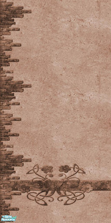 Sims 2 — Stone Wall 2 Left by camelia111 — Part of Exterior Collection V