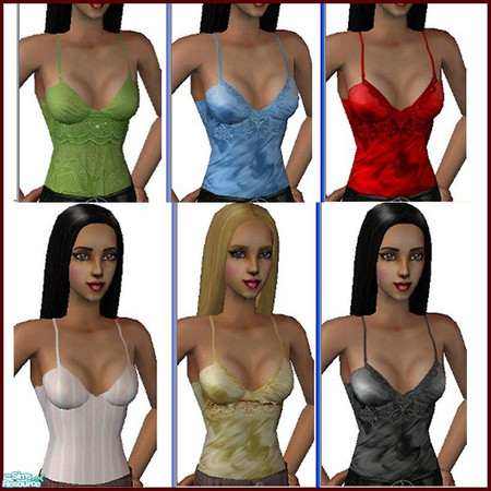 Sims 2 — Mix Cami Tops by GloryBe — Mix cami tops collection.