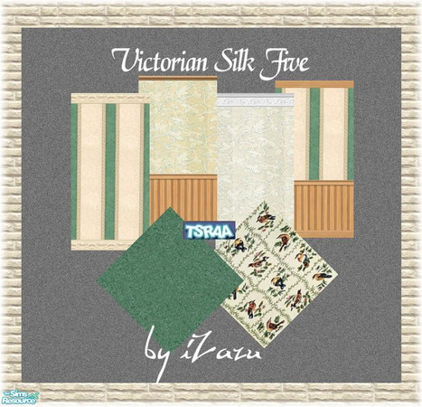 Sims 2 — Victorian Silk Five by iZazu — Victorian Silk Sets are 7 different sets all together made up of walls and floors