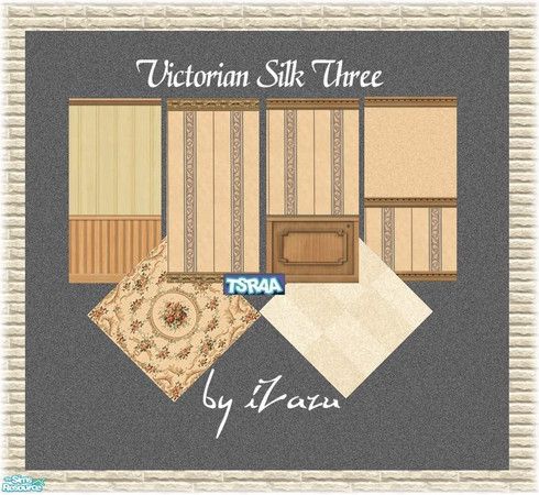 Sims 2 — Victorian Silk Three by iZazu — Victorian Silk Sets are 7 different sets all together made up of walls and