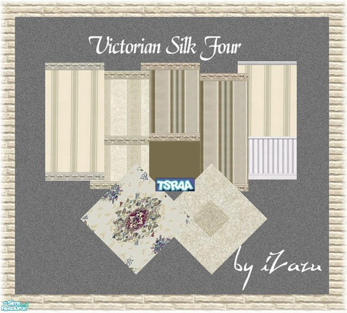 Sims 2 — Victorian Silk Four by iZazu — Victorian Silk Sets are 7 different sets all together made up of walls and floors
