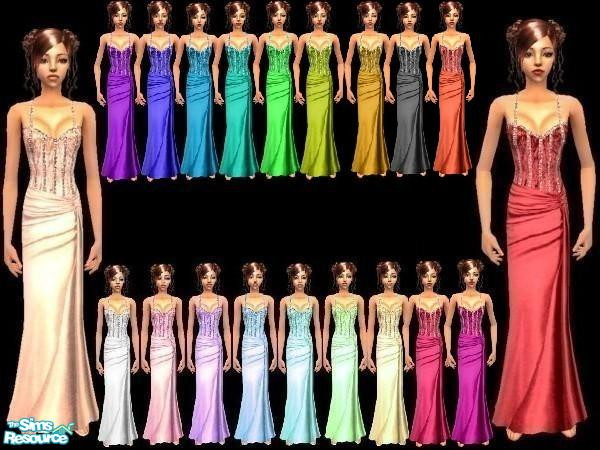 Sims 2 — teen shiny formal dresses by juttaponath — Do not reupload or edit and upload. Thank you