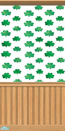 Sims 2 — Something Green Two Wall 2 by iZazu — Happy St. Patrick's Day! Part of the "Something Green Two". Here