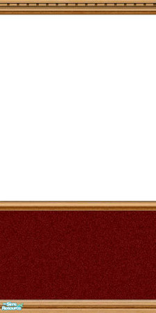 Sims 2 — Simple Colors and Linoleum - Red by Lorah — Nice wall with two tone wood and sand-paint in red. Matching