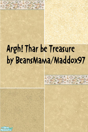Sims 2 — Thar Be Treasure Walls & Carpets by maddox97 — For my kids (who love pirates) this is a treasure map themed