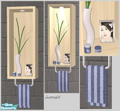 Sims 2 — Sunair T167 MCR Cabinet by Sunair — Sunair T167 MCR Cabinet (lightwood) of MCR Bathroom A - Mesh set