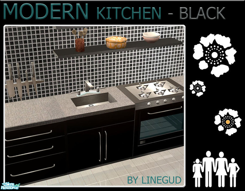 linegud's Modern kitchen black recolor sink